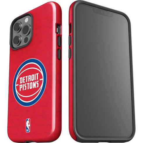 NBA Detroit Pistons Distressed iPhone 15 Pro Max Impact Case
